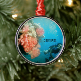 Ornamento De Metal Divisor Scuba Personalizado