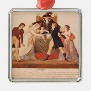 Ornamento De Metal Divórcio. A reconciliação