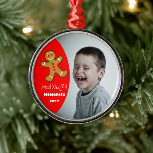 Ornamento De Metal doce XmaS gingerpão homem Ano Personalizado Verme
