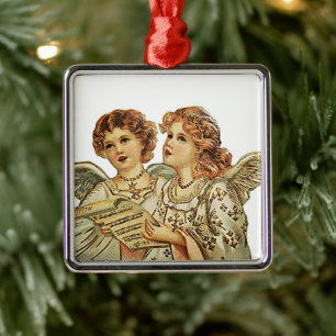 Ornamento De Metal Dois Anjos BeAutres