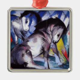 Ornamento De Metal Dois cavalos (por Franz Marc)