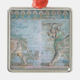 Ornamento De Metal Dois grifos voados, do palácio de