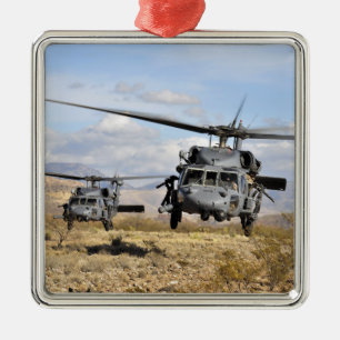 Ornamento De Metal Dois helicópteros de HH-60 Pavehawk que