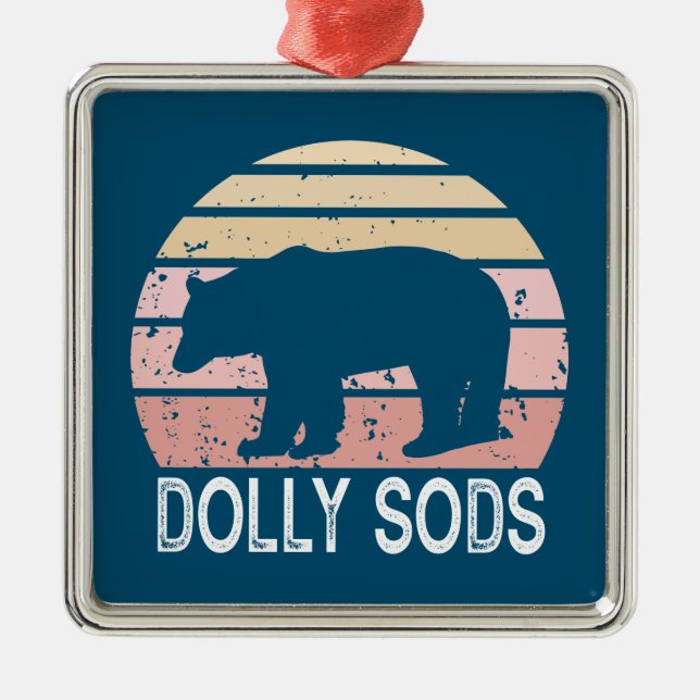 Ornamento De Metal Dolly Sods Wilderness - Urso Retroativo (Frente)