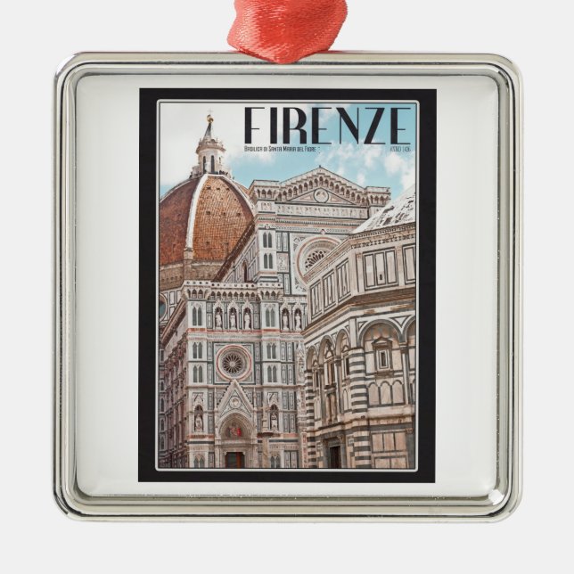Ornamento De Metal Domo de Firenze (Frente)