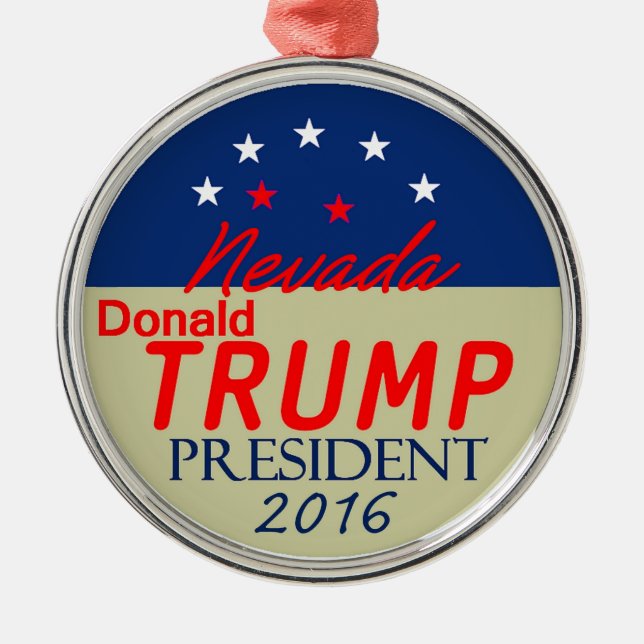Ornamento De Metal Donald Trump 2016 (Frente)