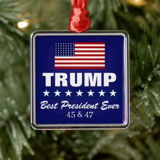 ORNAMENTO DE METAL DONALD TRUMP MELHOR PRESIDENTE DE TODOS OS TEMPOS
