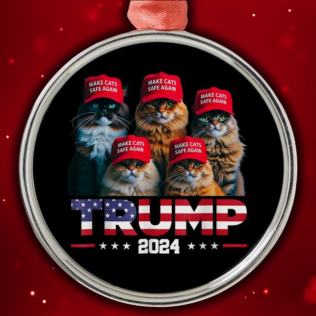 Ornamento De Metal Donald Trump Torna Os Gatos Seguros Novamente Red  (Criador carregado)