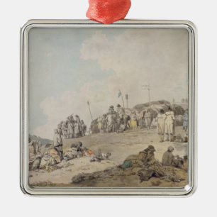 Ornamento De Metal Donnybrook justo, 1782 (caneta, tinta e w/c no