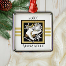 Dourada figura branca esfolada / derrapagem gelada