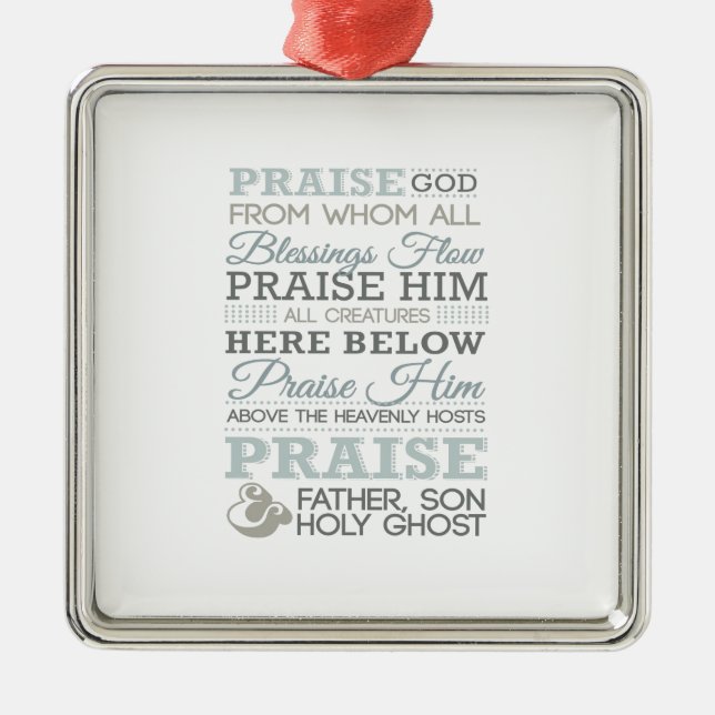 ORNAMENTO DE METAL DOXOLOGIA MODERNA (Frente)