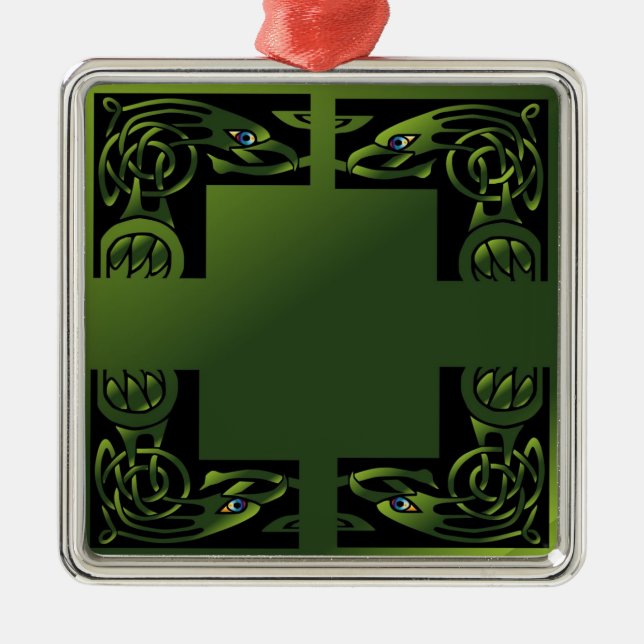 Ornamento De Metal Dragão Celta (Frente)