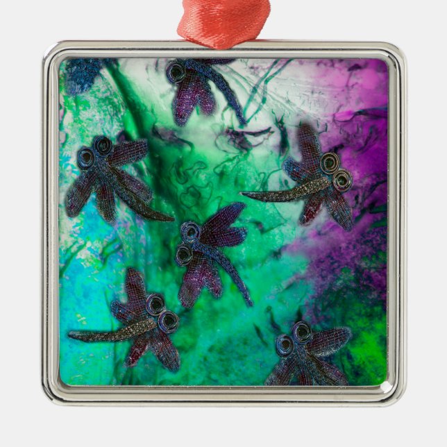 Ornamento De Metal Dragonfly Magic (Frente)