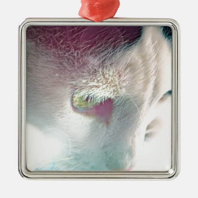 Ornamento De Metal Dreamy Cat Retrait (Frente)