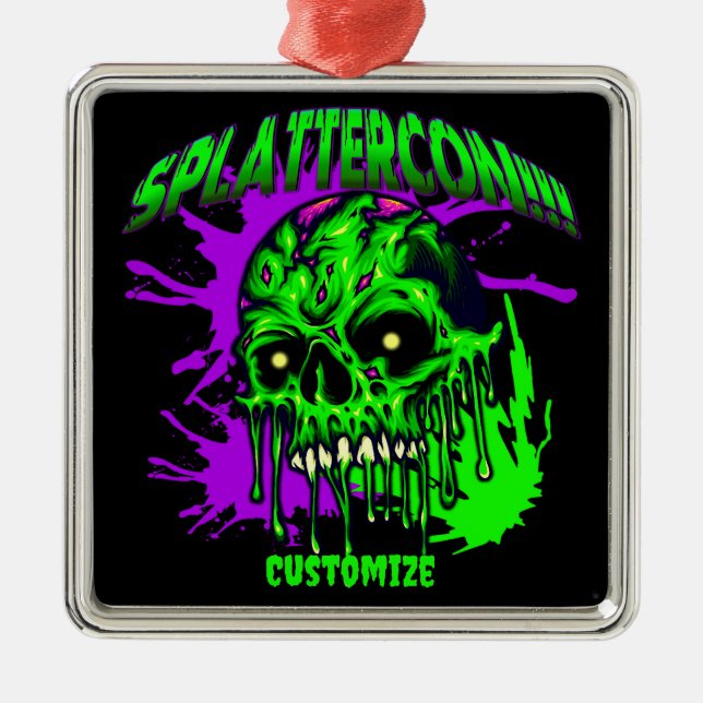 Ornamento De Metal Dresden Fans SplatterCon (Frente)