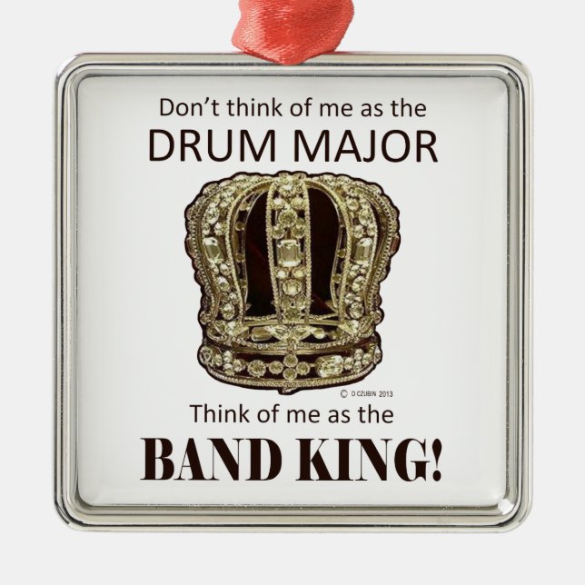 Ornamento De Metal Drum Major King (Frente)