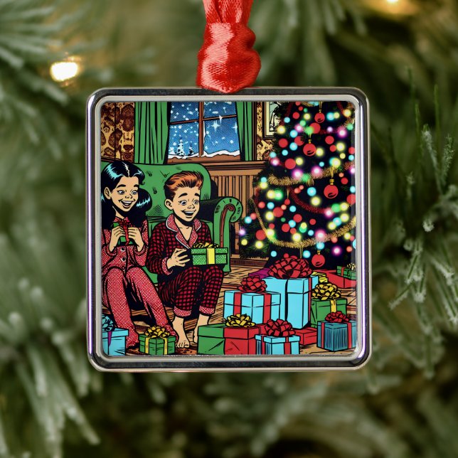 Ornamento De Metal Duas Festas de Vintage (Árvore)