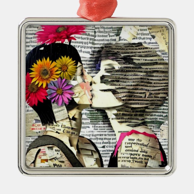 Ornamento De Metal Duas mulheres apaixonadas | Pride Kiss (Frente)