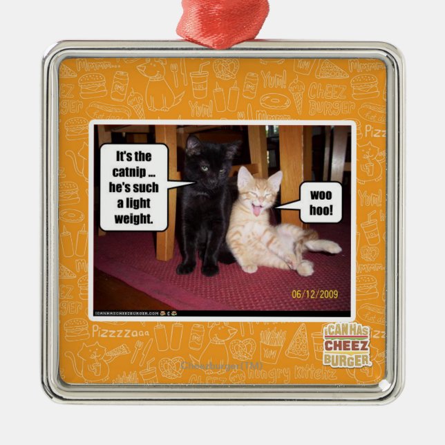 Ornamento De Metal É o catnip (Frente)