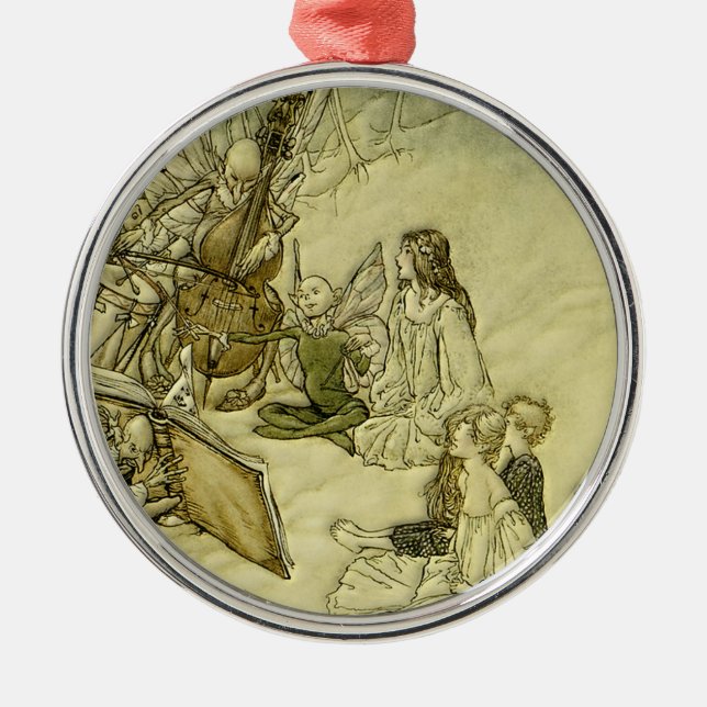 Ornamento De Metal E uma canção fada - Arthur Rackham (Frente)