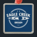 Ornamento De Metal Eagle Creek Oregon Kayaking<br><div class="desc">Eagle Creek é um afluente do rio Clackamas nas encostas ocidentais da Cordilheira de Cascata,  no noroeste do Oregon.</div>