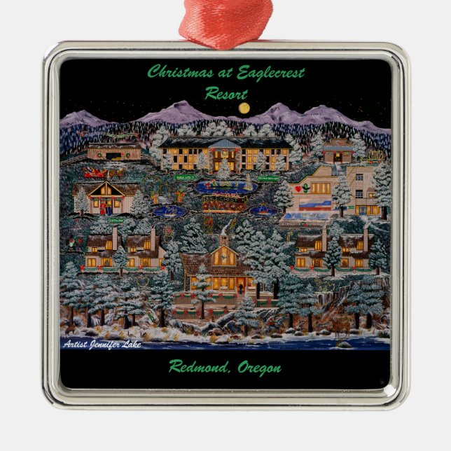 Ornamento De Metal Eagle Crest Resort (Frente)