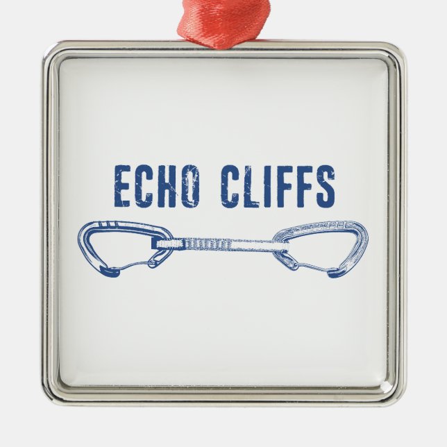 Ornamento De Metal Echo Cliffs California Escalada em Rocha Quickdraw (Frente)