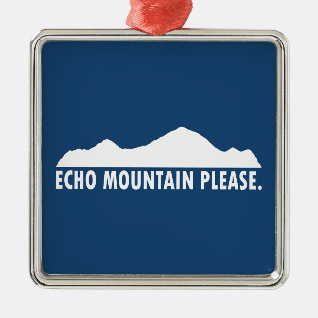 Ornamento De Metal Echo Mountain, por favor (Frente)