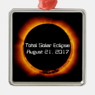 Ornamento De Metal Eclipse Solar Total 2017