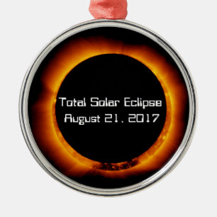 Ornamento De Metal Eclipse Solar Total 2017