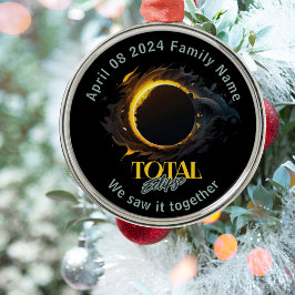 Ornamento De Metal Eclipse Solar Total 2024 de abril 8 Presente de Ke
