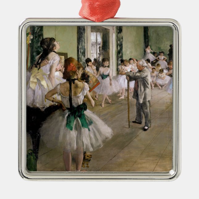 Ornamento De Metal Edgar Degas - A Classe da Dança (Frente)