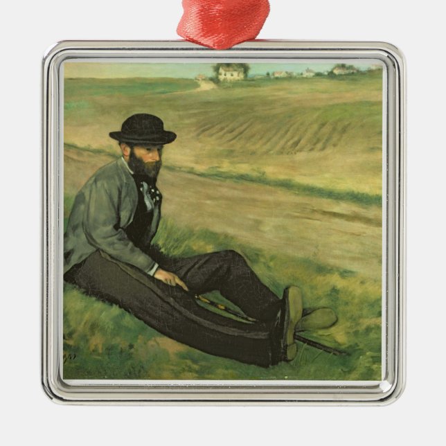 Ornamento De Metal Edgar Degas | Eugene Manet (Frente)