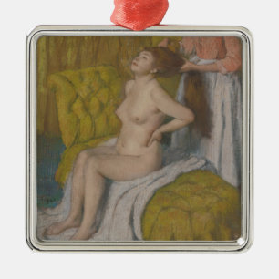 Ornamento De Metal Edgar Degas Mulher Com Cabelo Composto