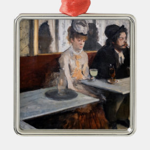 Ornamento De Metal Edgar Degas - Num Café / A Absinthe