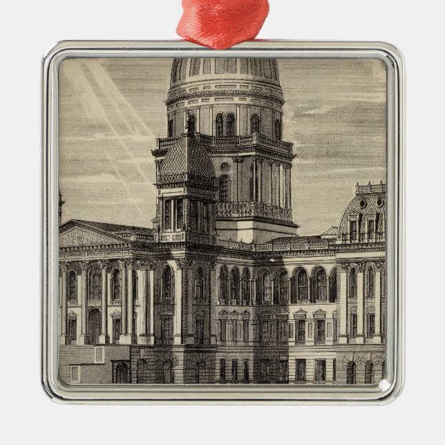 Ornamento De Metal Edifício de Capitólio, Springfield, Ill (Frente)