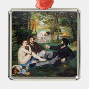 Ornamento De Metal Edouard Manet - Almoço na Relva