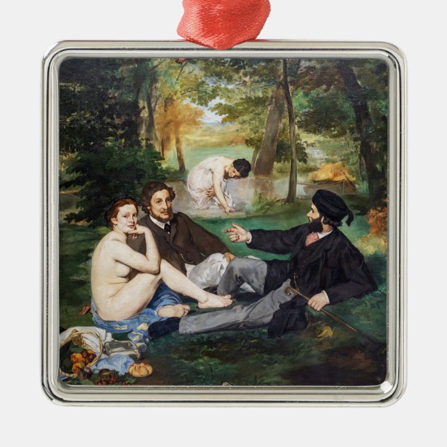 Ornamento De Metal Edouard Manet - Luncheon na Grass (Frente)