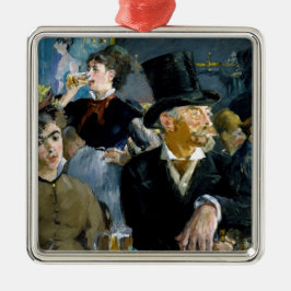 Ornamento De Metal Edouard Manet - No Café