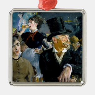 Ornamento De Metal Edouard Manet - No Café