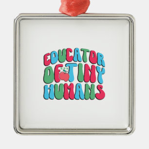 Ornamento De Metal Educador De Pequenos Humanos