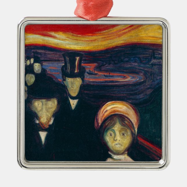 Ornamento De Metal Edvard Munch - Ansiedade (Frente)