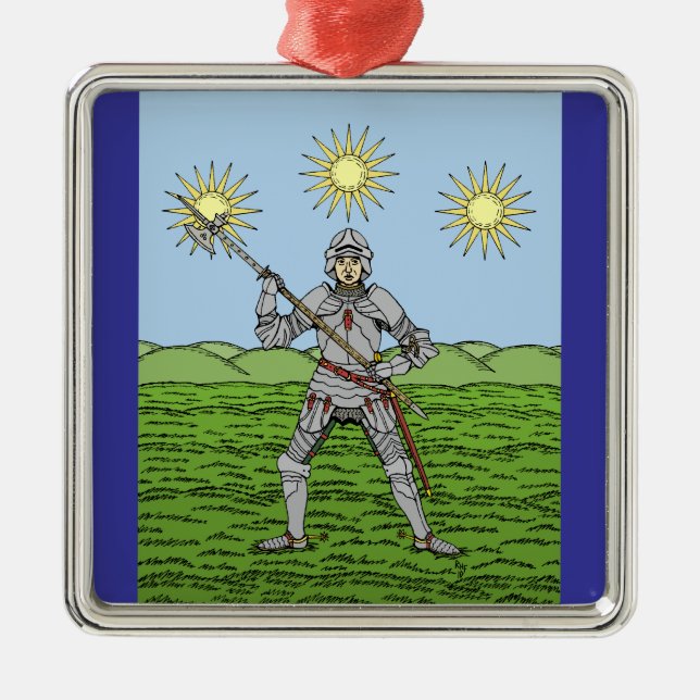 Ornamento De Metal Edward IV em Plate Armor (Frente)
