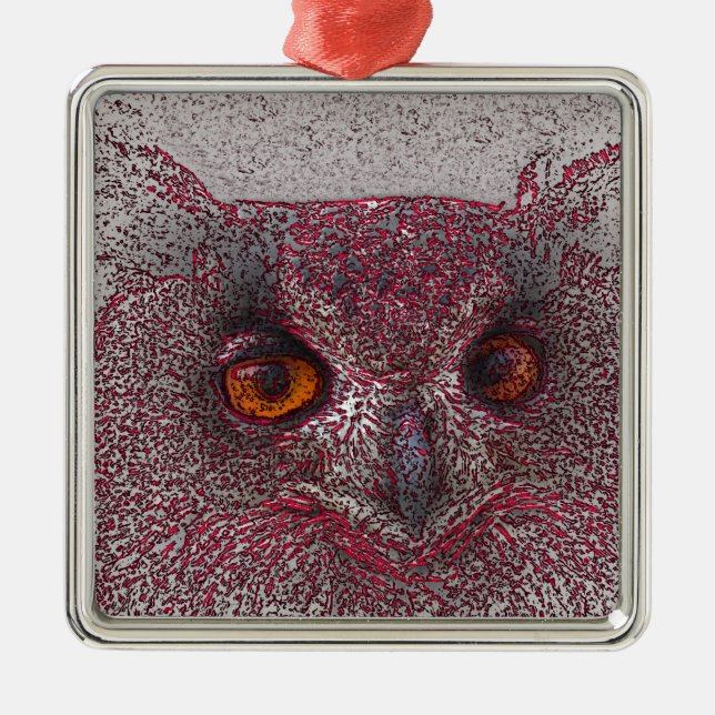 Ornamento De Metal Eethal Owl (Frente)