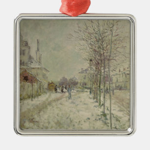 Ornamento De Metal Efeito da neve de Claude Monet