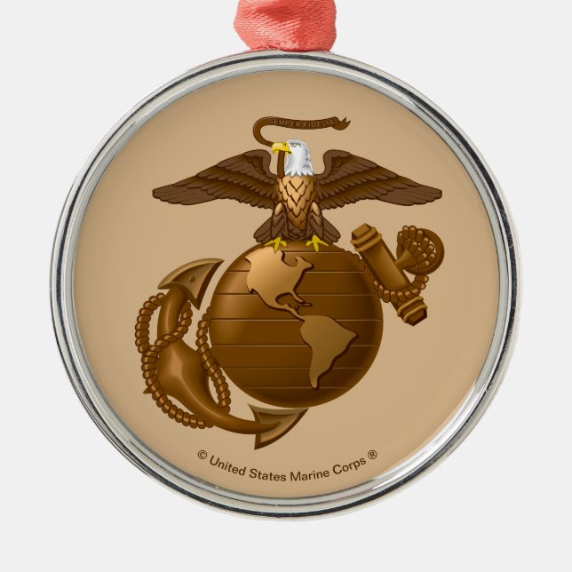 Ornamento De Metal EGA de cor do cheio - Bronze (Frente)