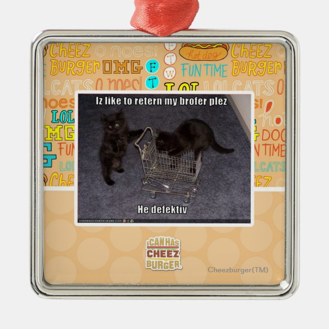 Ornamento De Metal Ele defectiv (Frente)