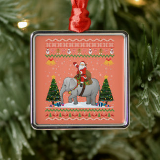 Ornamento De Metal Elefante Ugly Xmas Papais noeis De Presente Andand