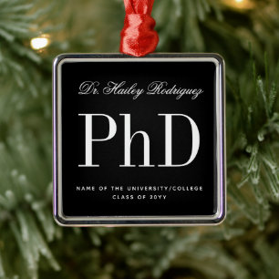 Ornamento De Metal Elegante PhD Doutor de Filosofia Graduação