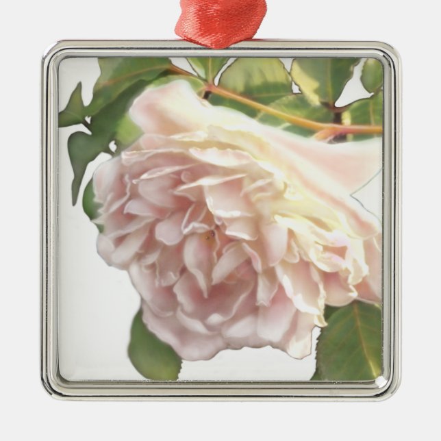 Ornamento De Metal Elegante, poeirento, cor de laranja branca, rosa f (Frente)